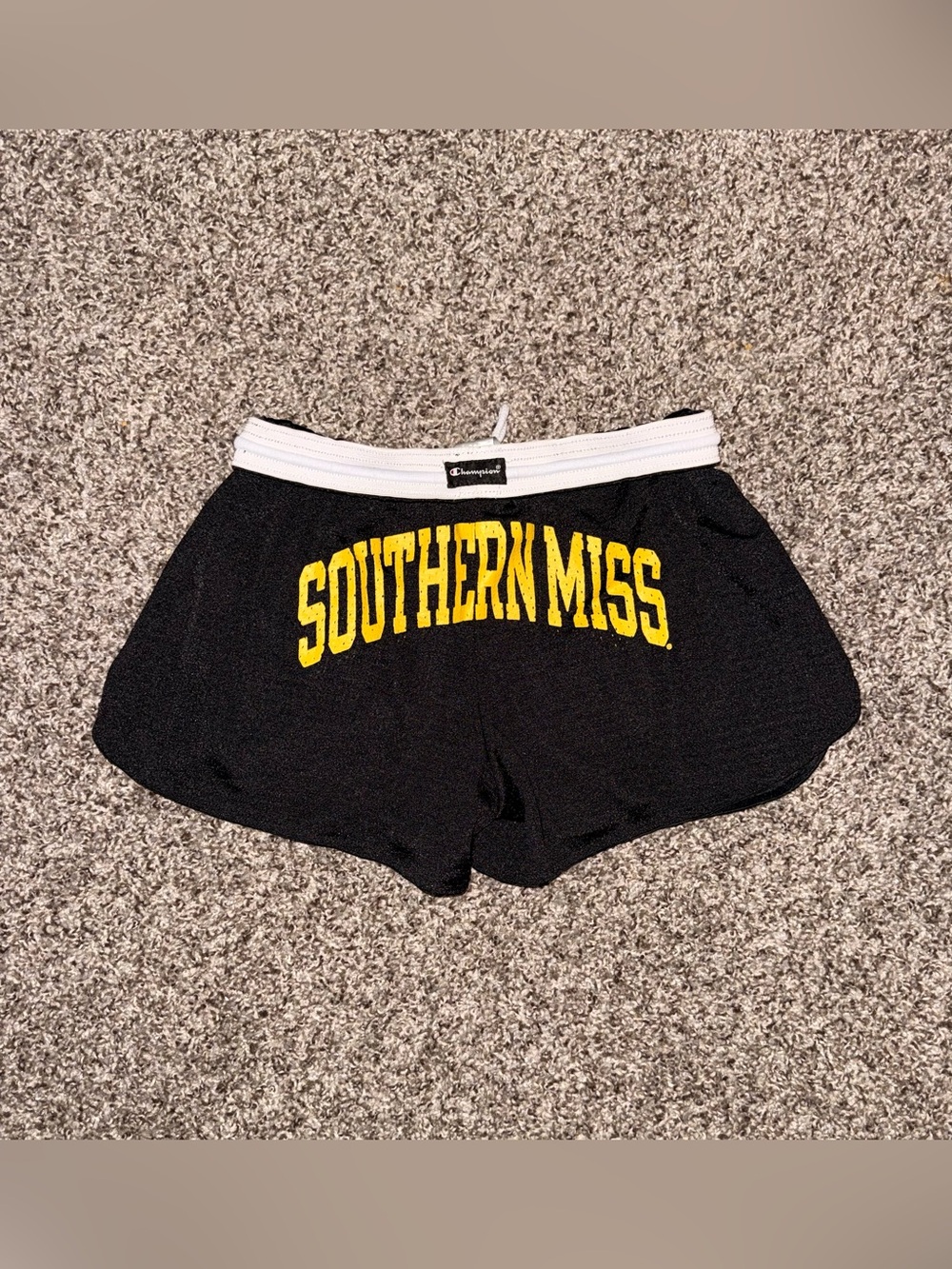 Women’s S Champion Southern Miss Black Mesh Athletic Shorts